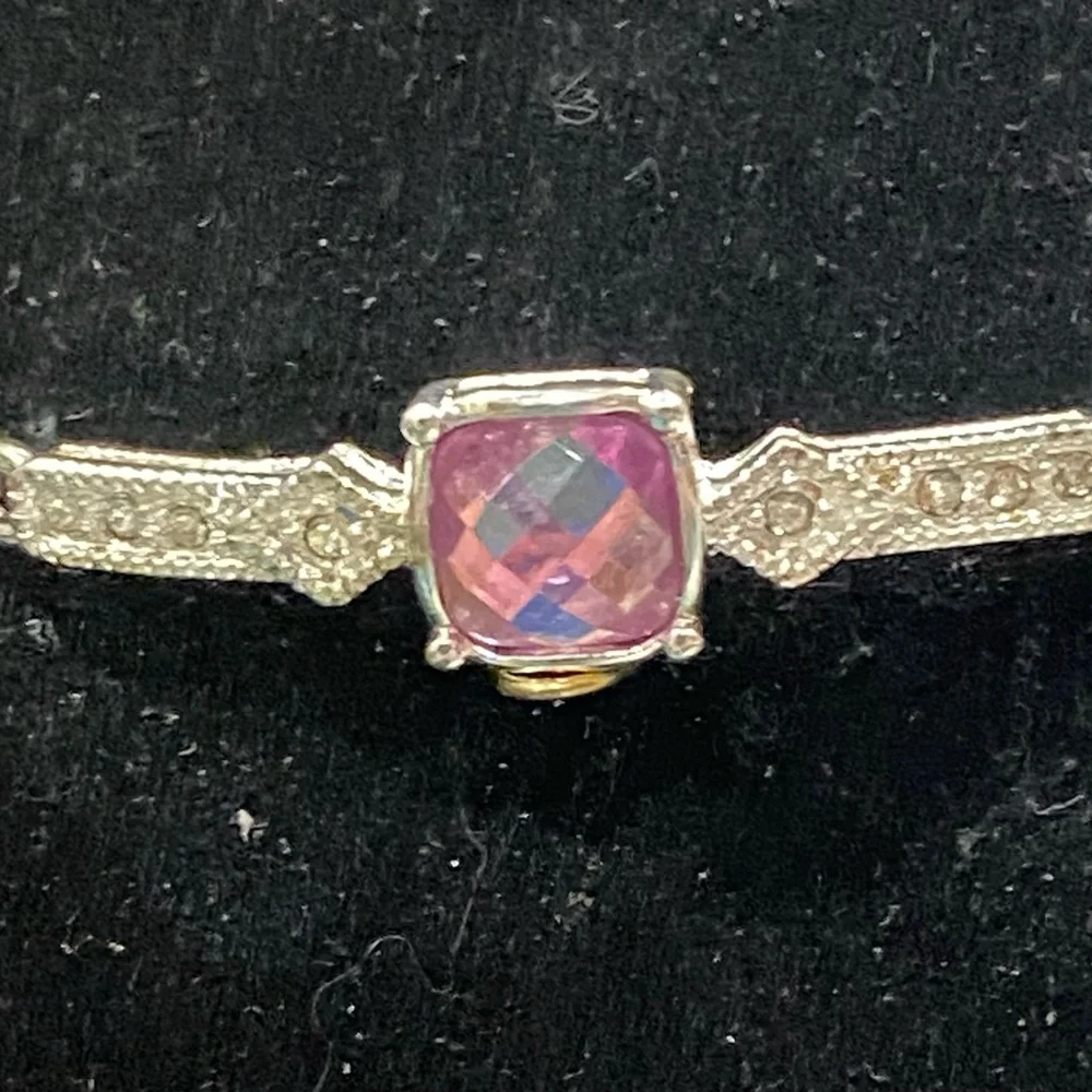 Pink Gemstone Three Piece Set Including Necklace, Bracelet and Earrings - Picture 3 of 4